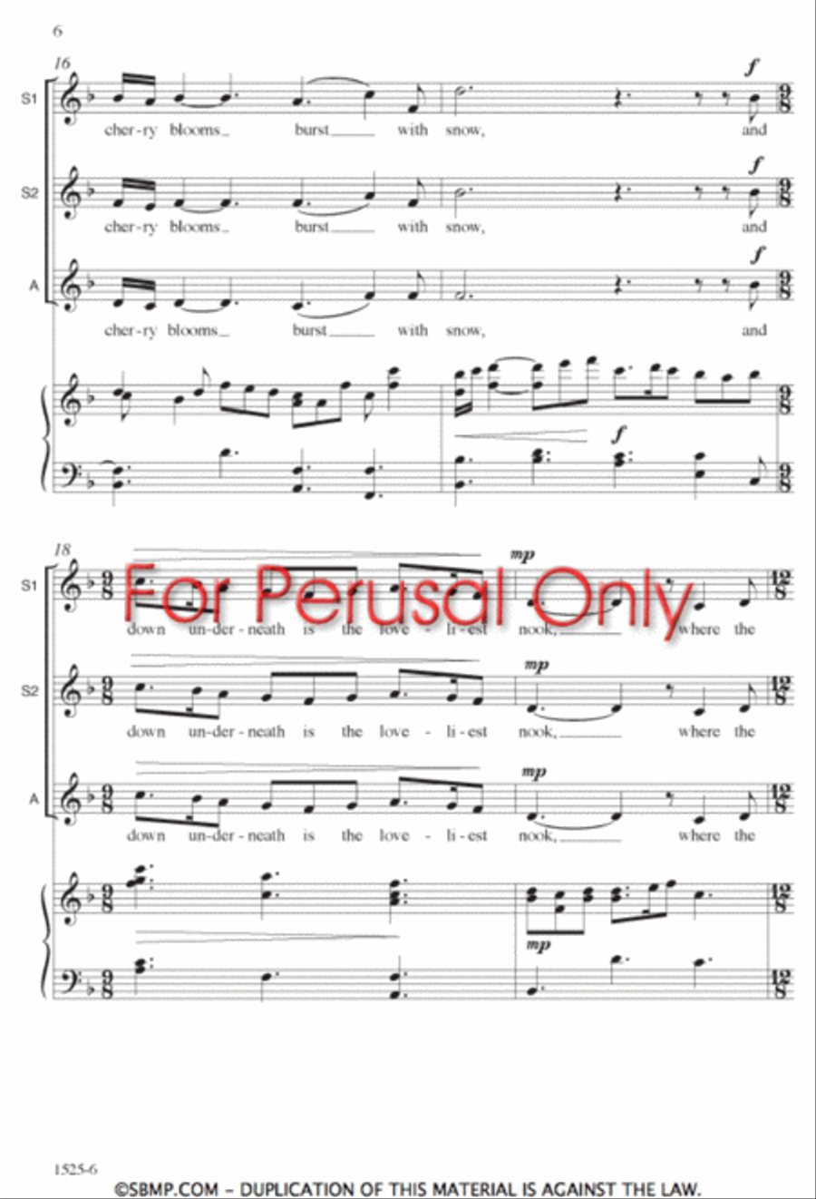 The Four-Leaf Clover - SSA Octavo SSA scores gallery preview page 5