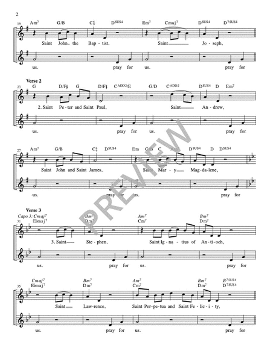The Litany of the Saints for the Easter Vigil and for Baptism - Guitar edition Guitar scores gallery preview page 3