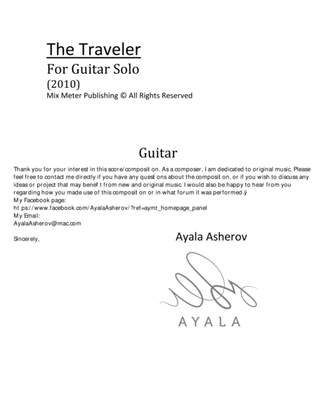 The Traveler - Solo Guitar piece in three movements