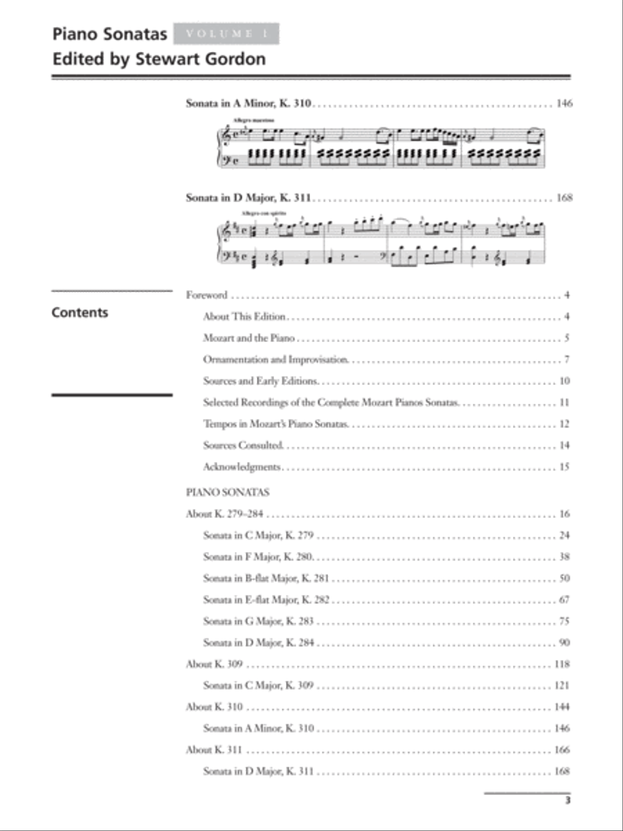Mozart -- Piano Sonatas Piano Solo scores gallery preview page 3