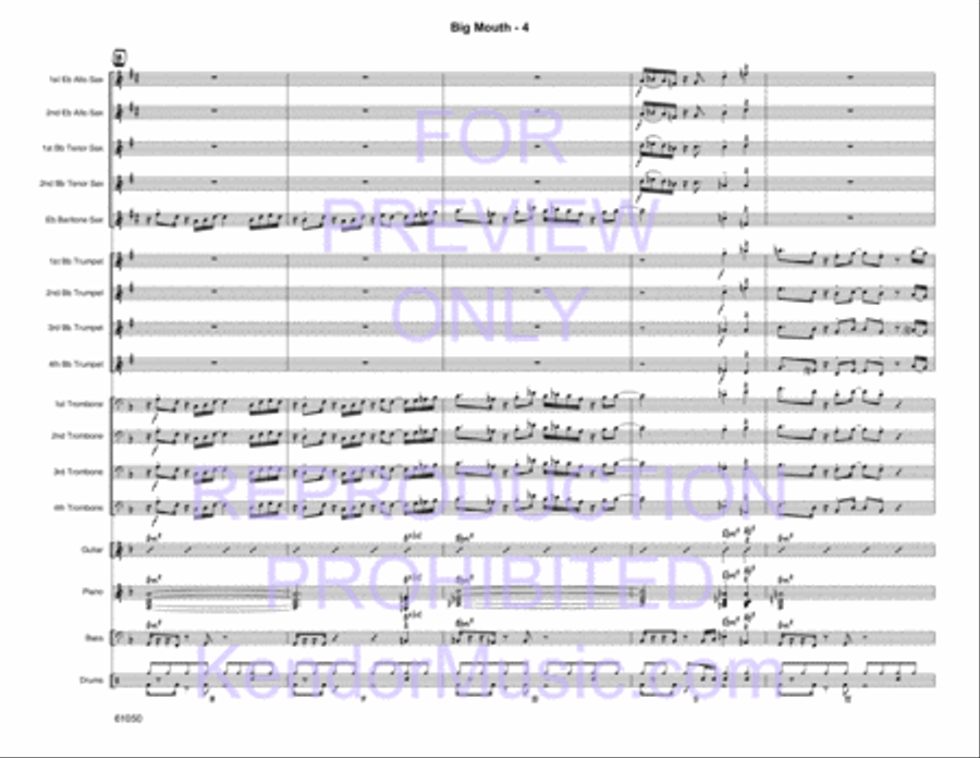 Big Mouth (Full Score) Jazz Ensemble scores gallery preview page 6