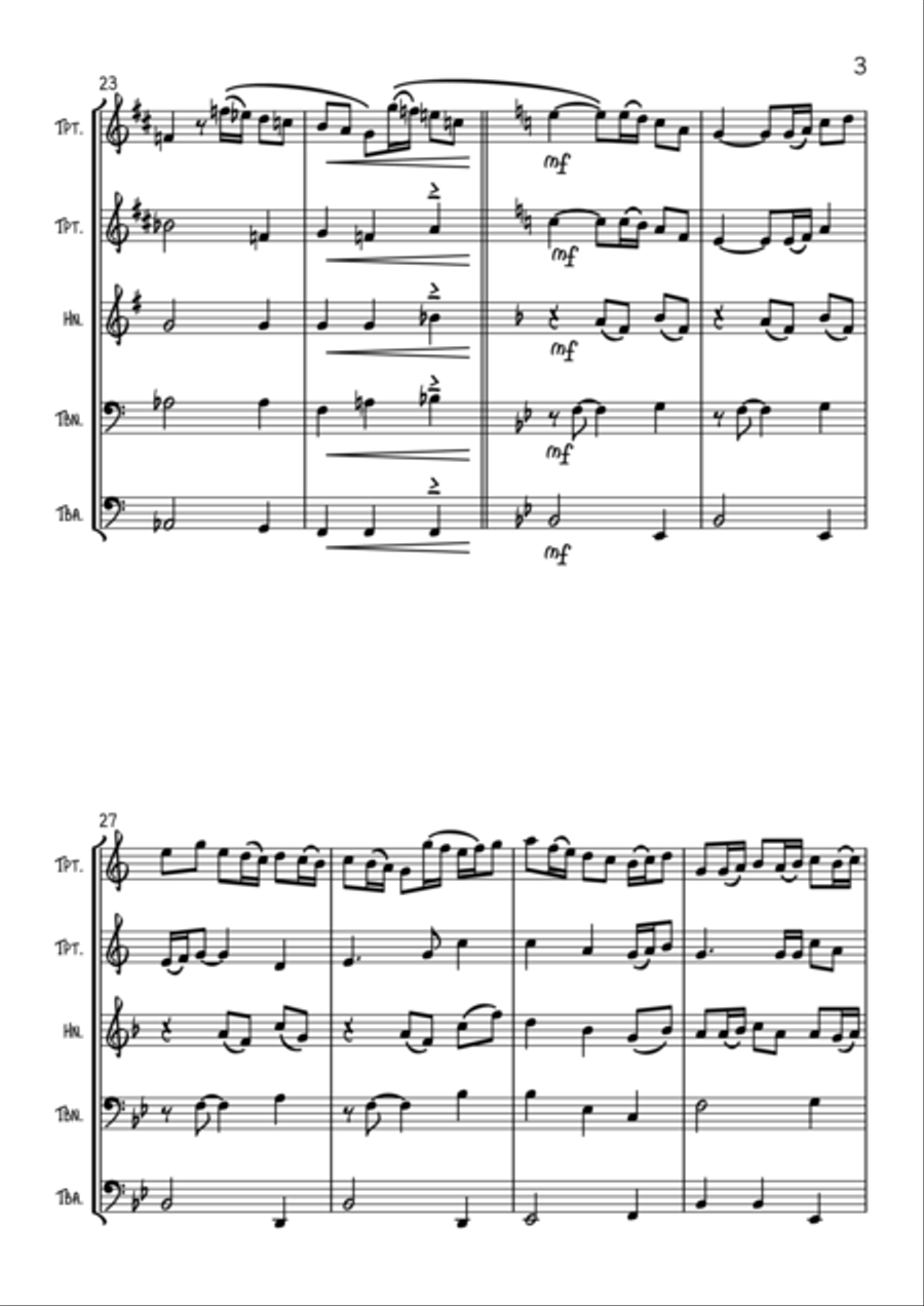 Amazing Grace Brass Ensemble scores gallery preview page 3
