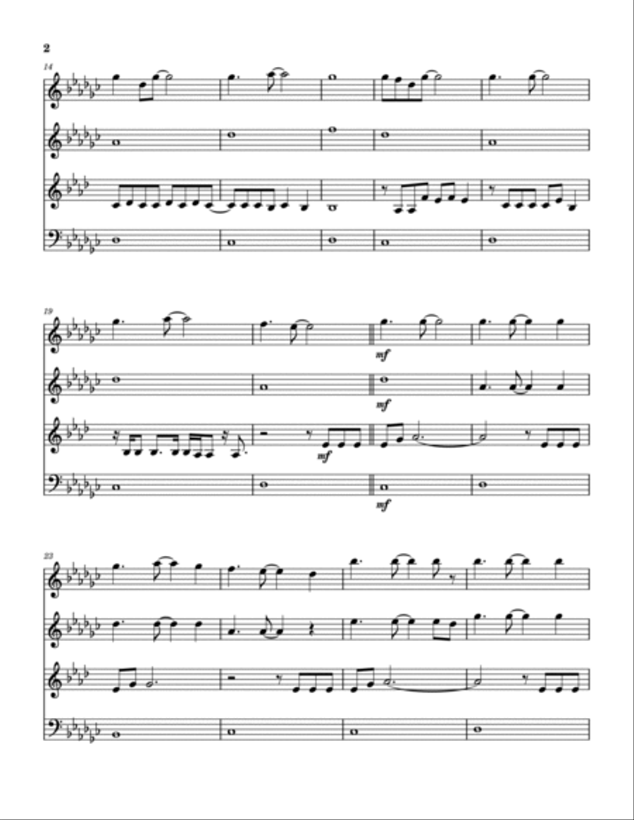 Little Voice - Main Title Theme Woodwind Quartet scores gallery preview page 3