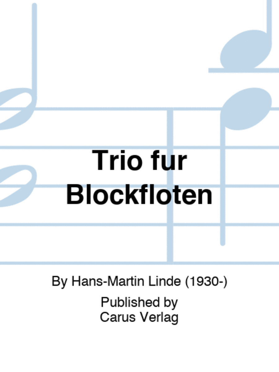 Trio fur Blockfloten Trio fur Blockfloten Recorder scores gallery preview page 1