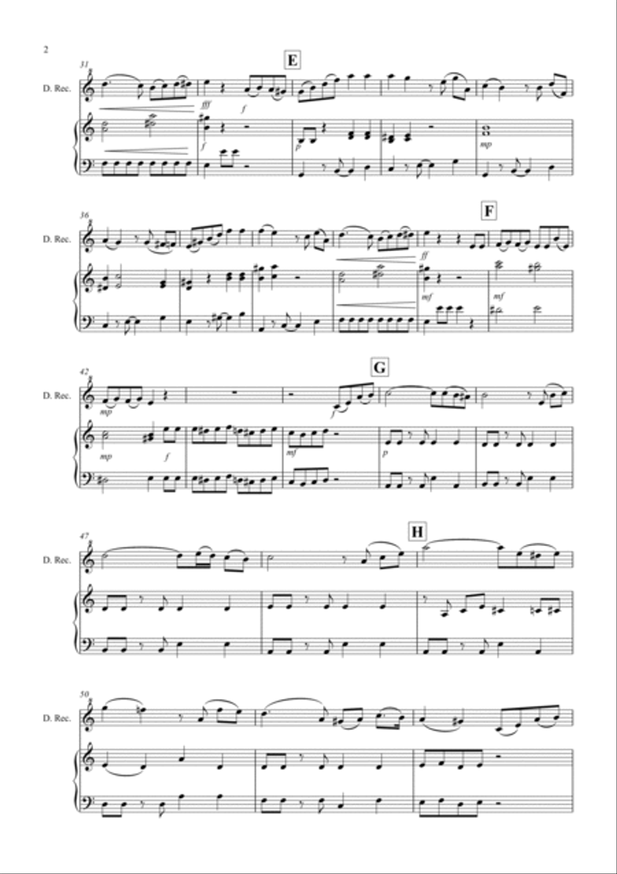 Tasty Tango for Descant Recorder and Piano Woodwind Duet scores gallery preview page 2