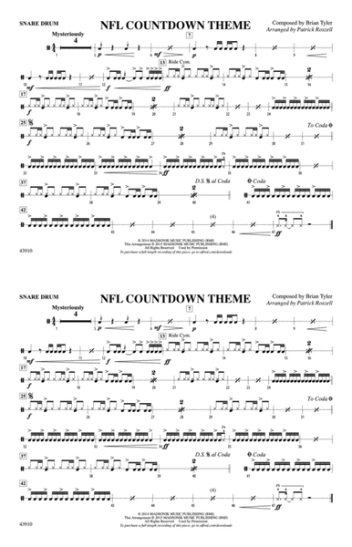 NFL Countdown Theme: Snare Drum