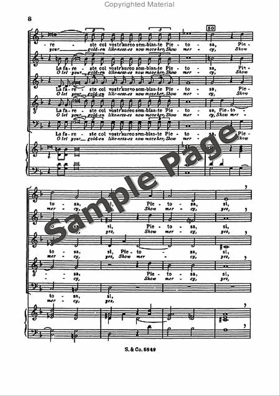 Sfogava Con Le Stelle SSATB scores gallery preview page 9