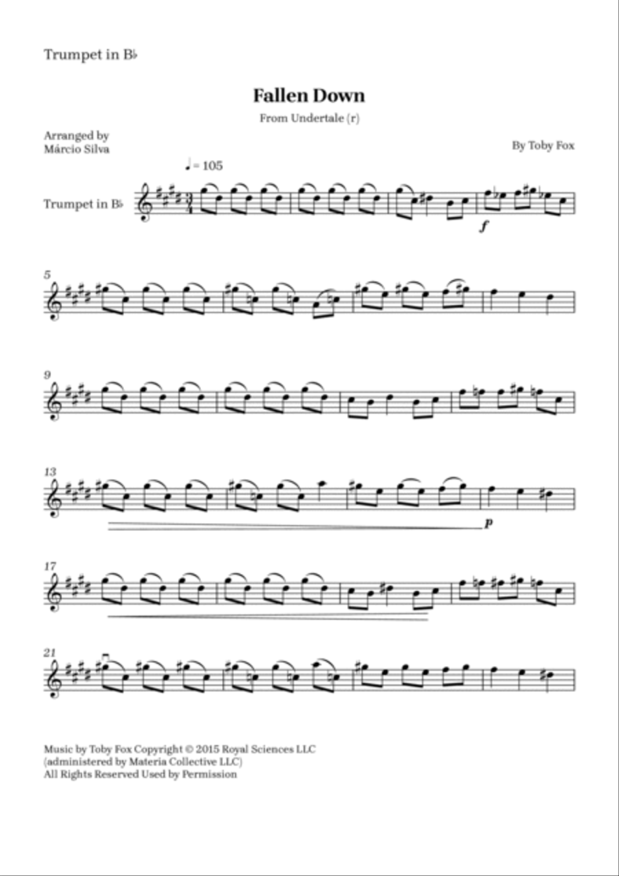 Fallen Down Brass Trio scores gallery preview page 6