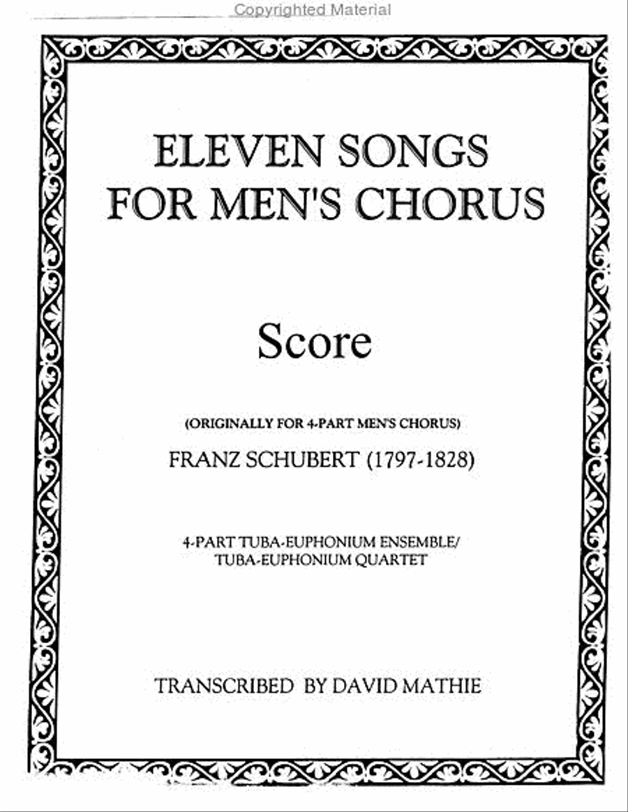 Eleven Songs for Mens Chorus Men's Choir scores gallery preview page 2