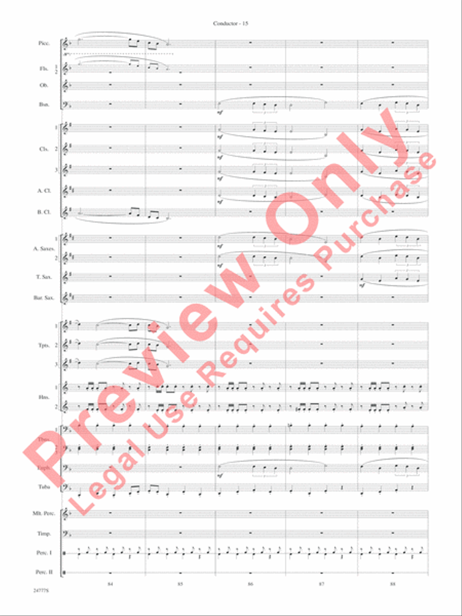 Harry at Hogwarts (from Harry Potter and the Goblet of Fire) Concert Band scores gallery preview page 17