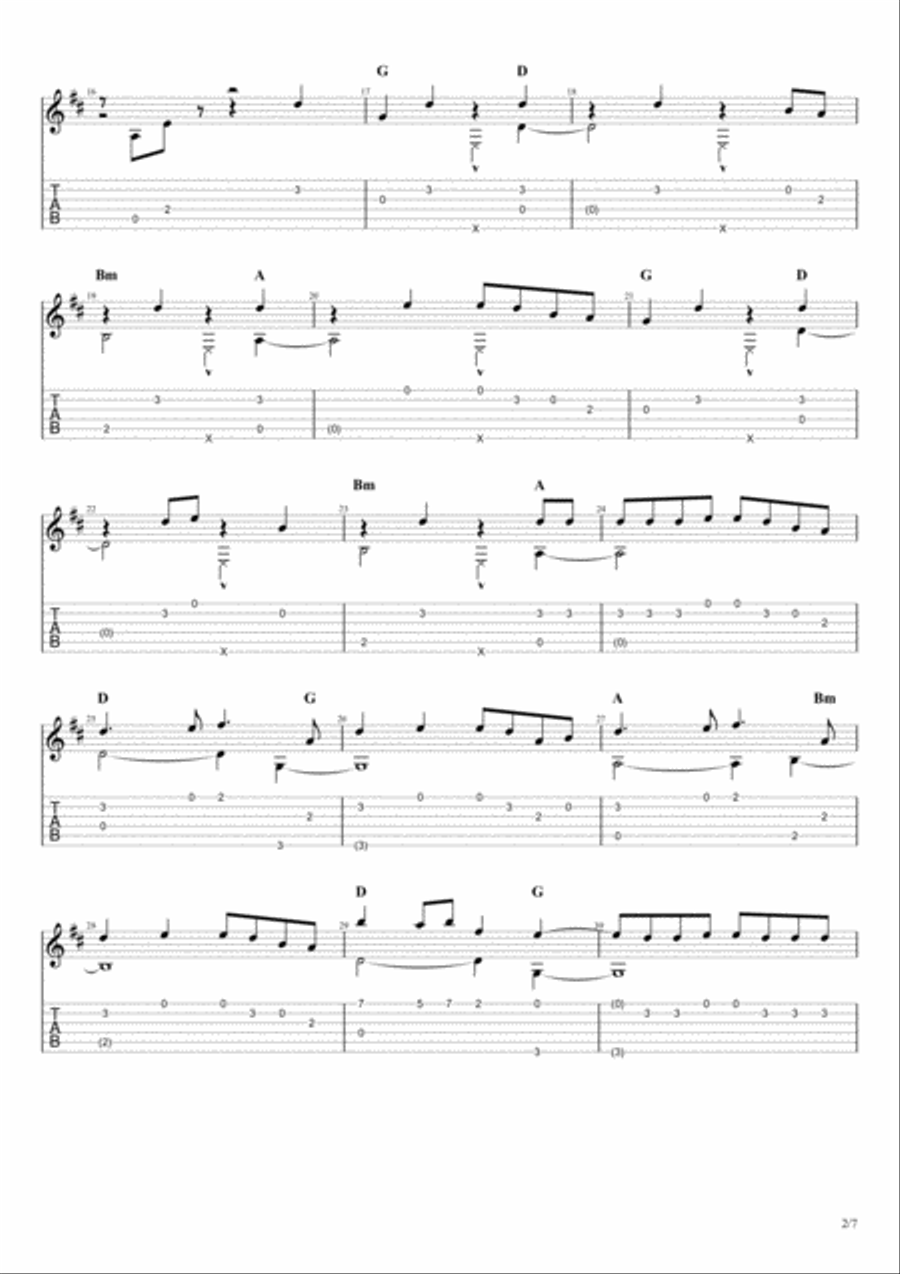 The Bones Guitar Tablature scores gallery preview page 2