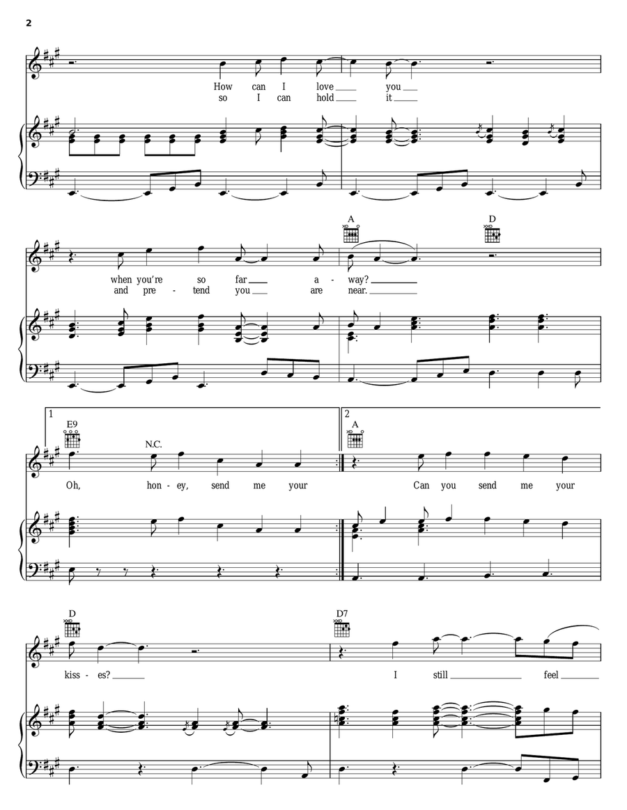 Send Me Some Lovin' Piano, Vocal, Guitar scores gallery preview page 2