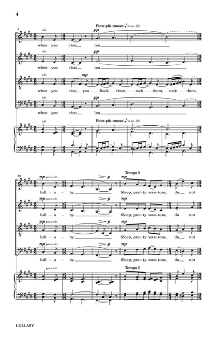 Lullaby Lullaby 4-Part scores gallery preview page 3