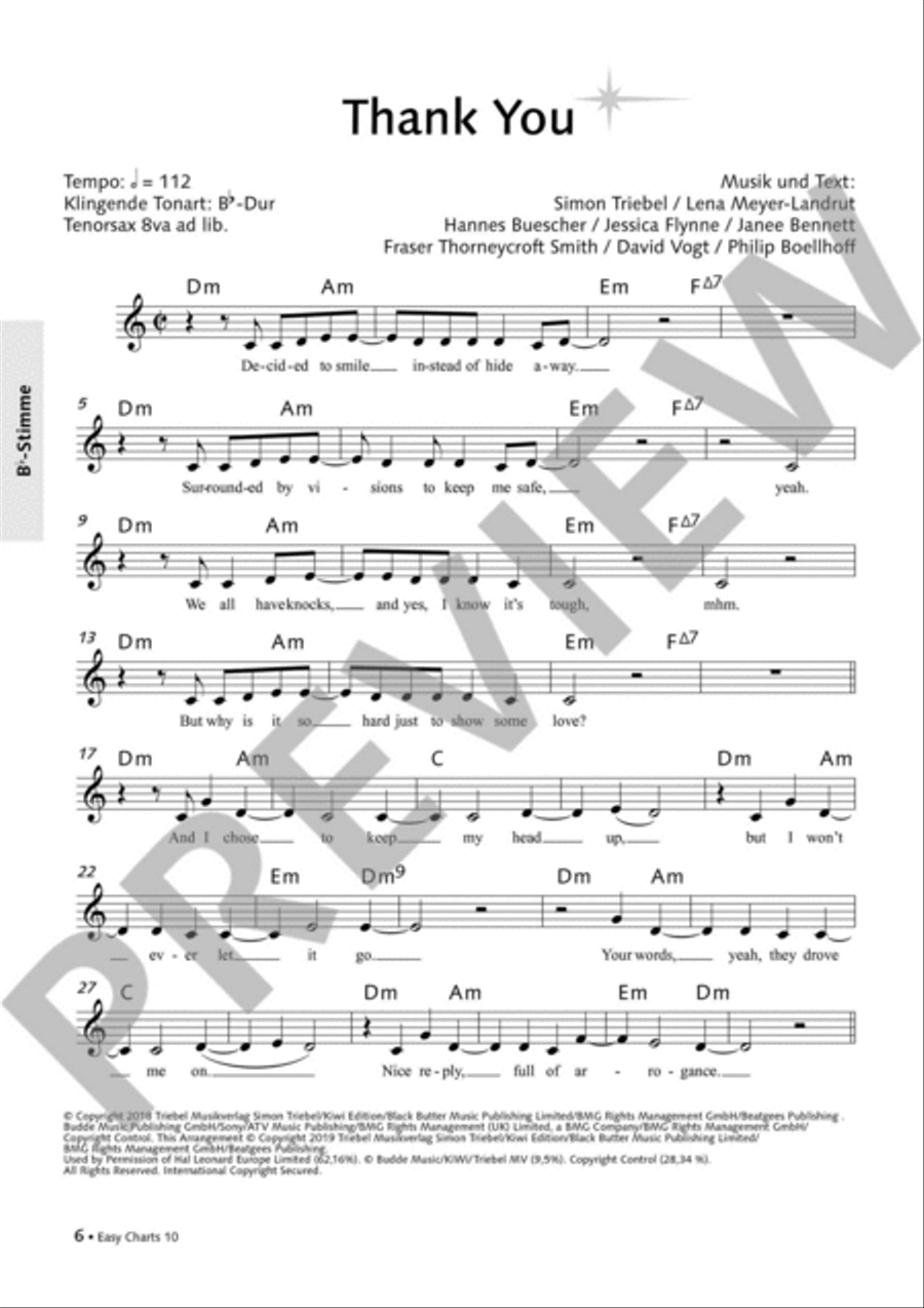 Easy Charts Play-Along CD, Audio & More scores gallery preview page 2