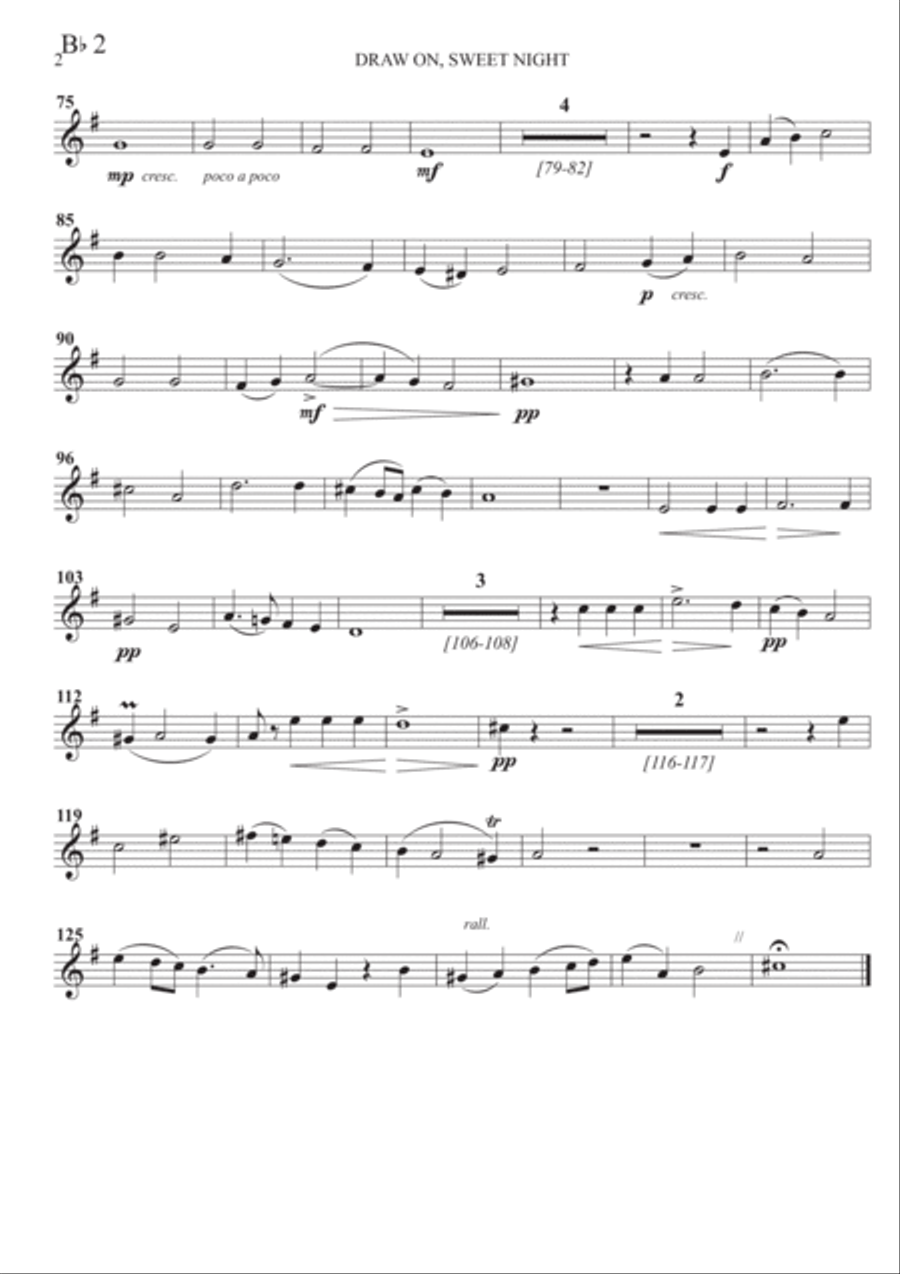DRAW ON, SWEET NIGHT for Clarinet Choir Clarinet Choir scores gallery preview page 2