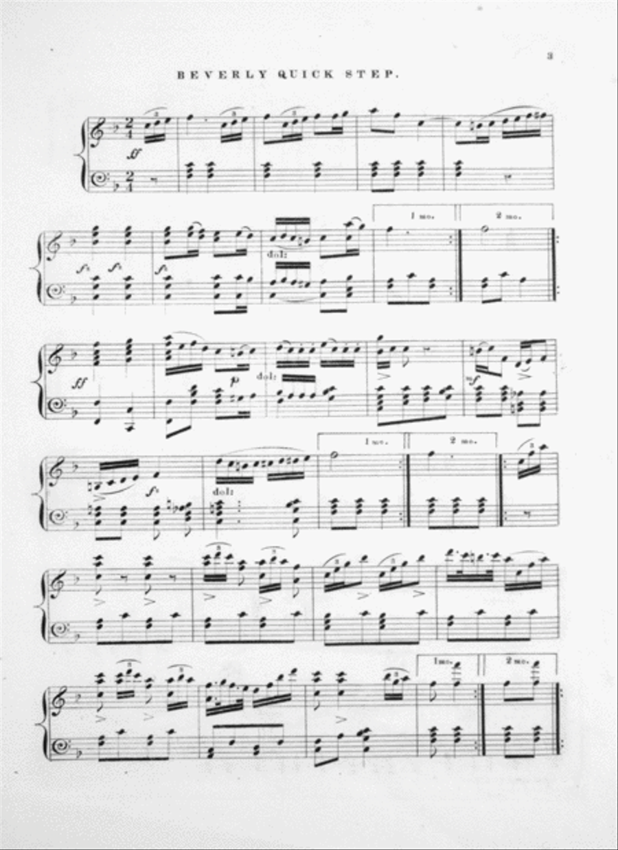 Beverly Light Infantry Quick Step Piano Solo scores gallery preview page 2