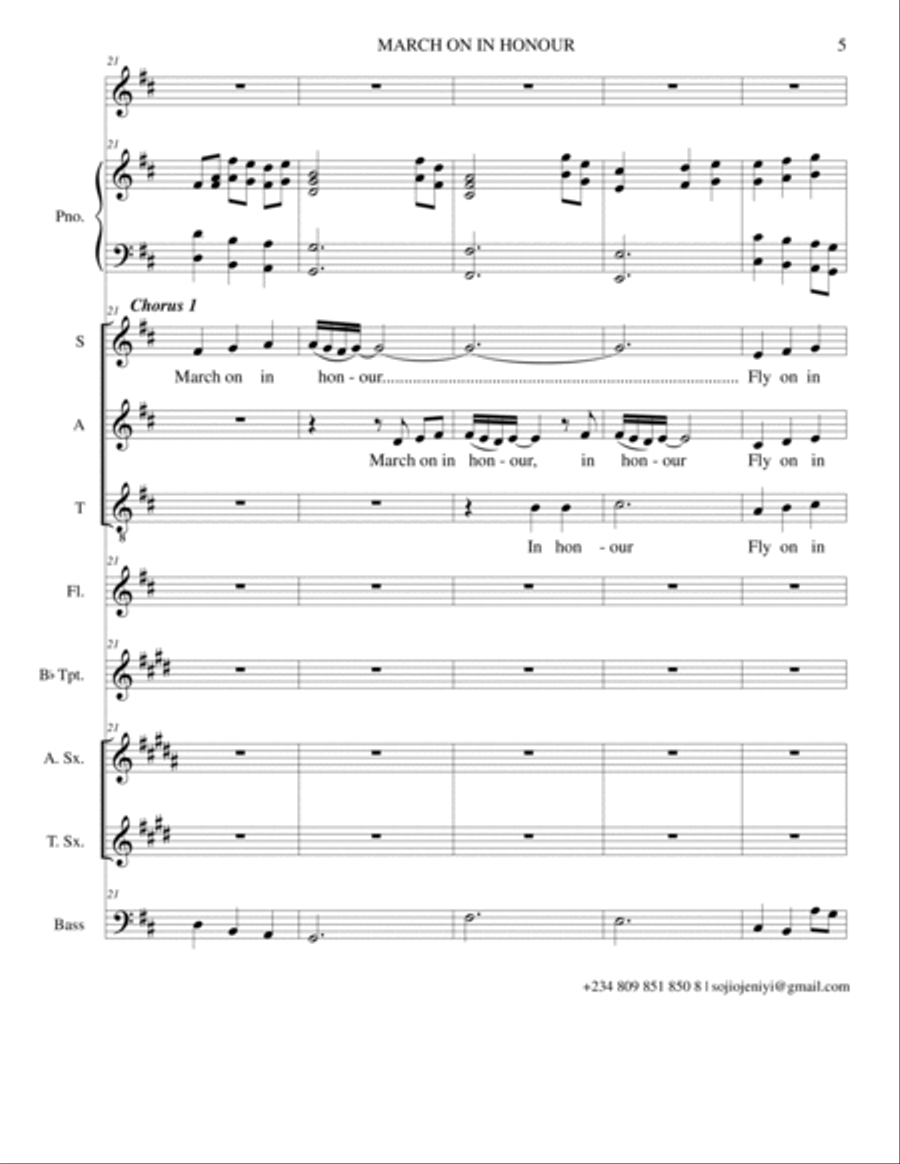 March on in Honour Voice scores gallery preview page 5