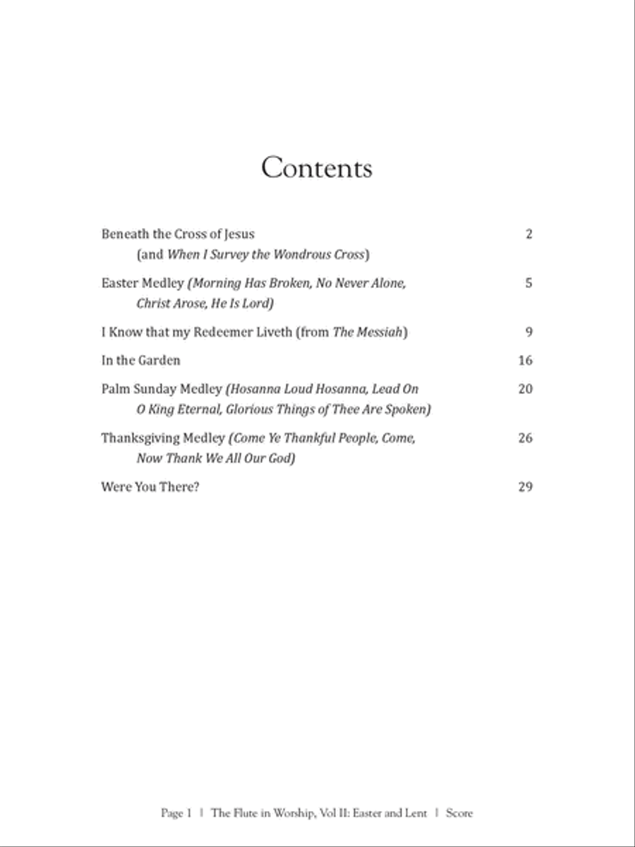 The Flute in Worship, Volume 2: Easter and Lent for Flute and Piano Flute Solo scores gallery preview page 2