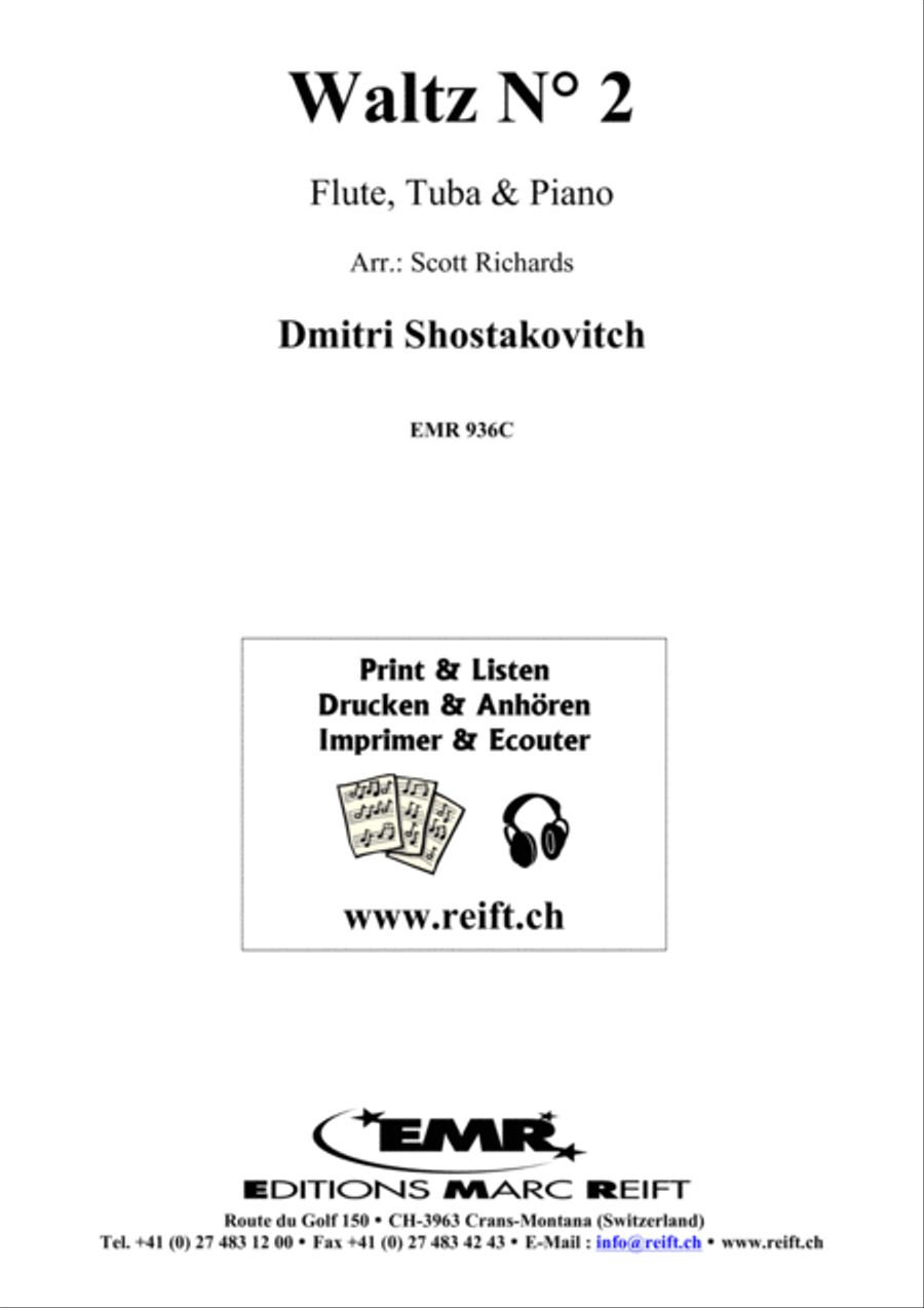 Waltz No. 2 Flute scores gallery preview page 2