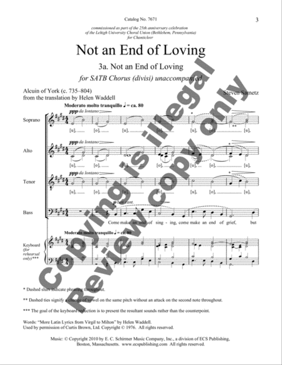 Not an End of Loving Divisi scores gallery preview page 5