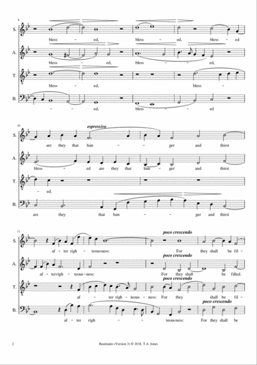 Beatitudes 4-Part scores gallery preview page 3