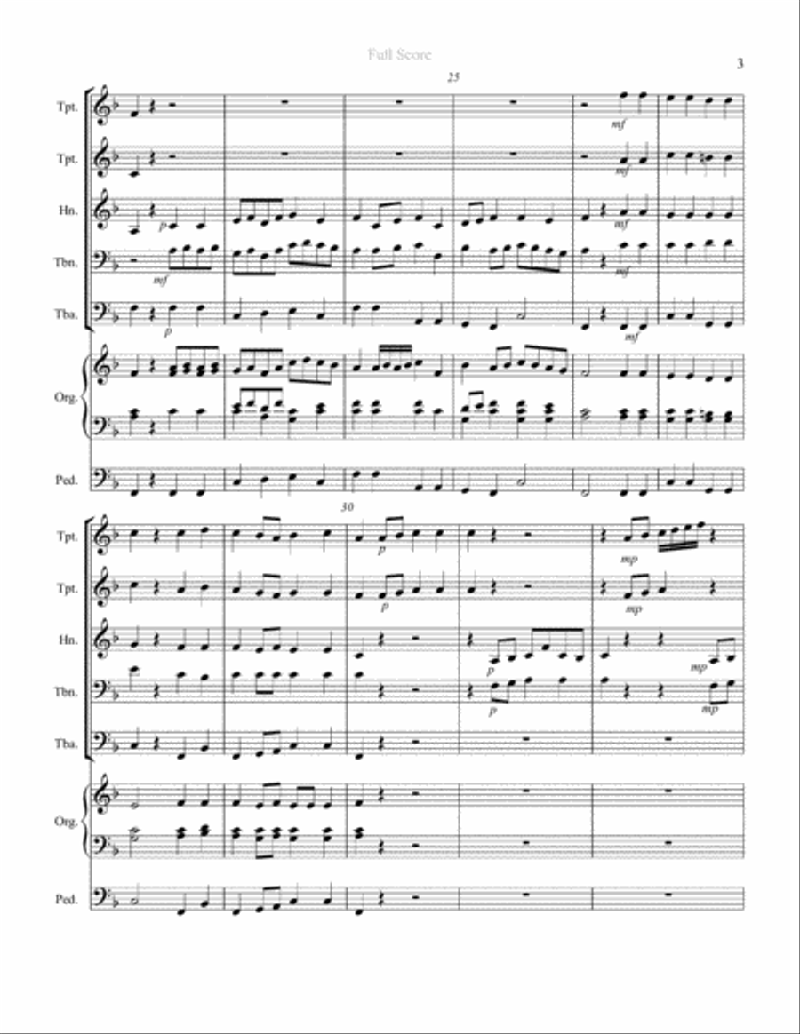Noel - for Brass Quintet and Optional Organ Noel - for Brass Quintet and Optional Organ Small Ensemble scores gallery preview page 4