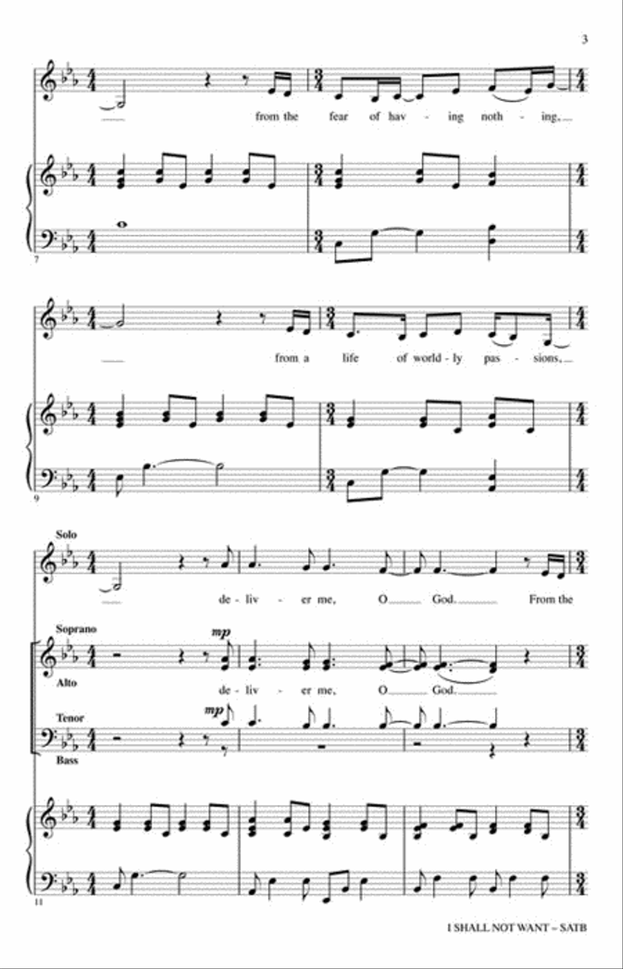 I Shall Not Want 4-Part scores gallery preview page 3
