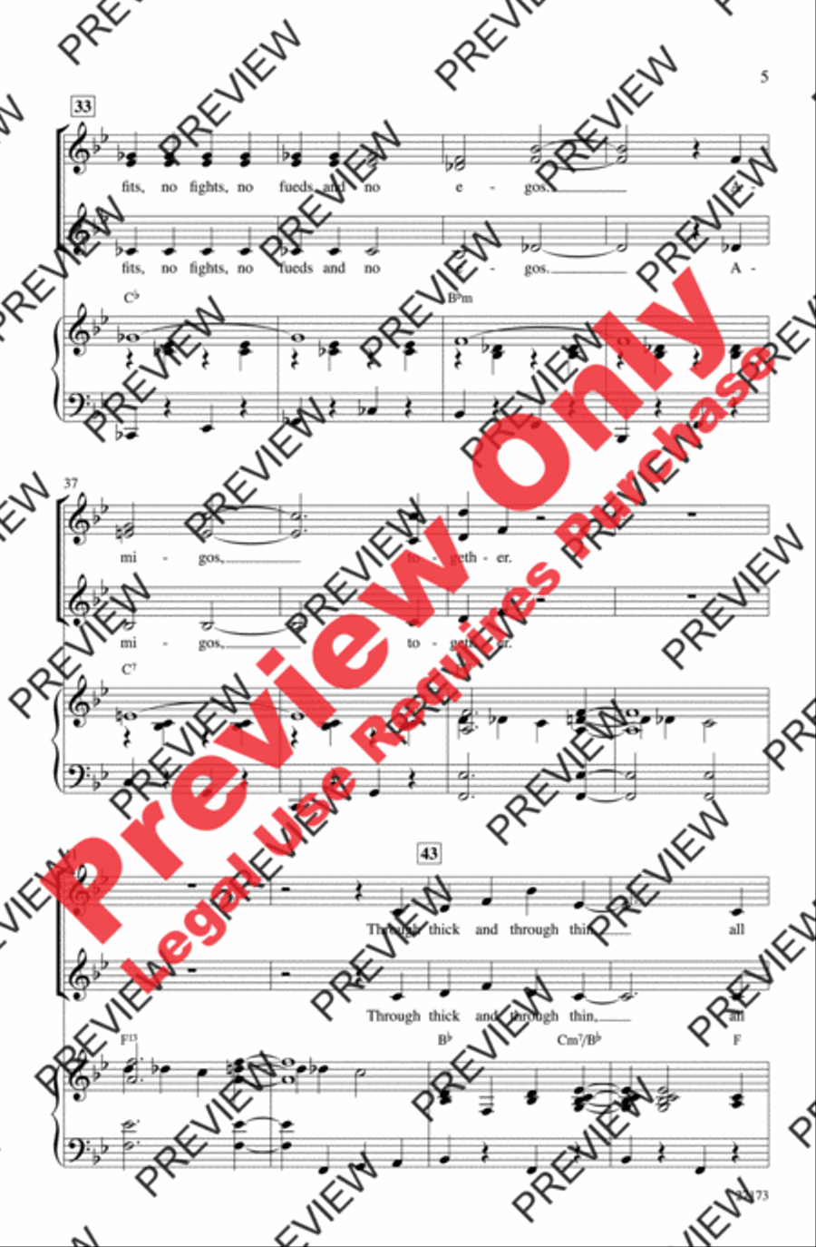 Together Wherever We Go Together Wherever We Go Women's Choir scores gallery preview page 5