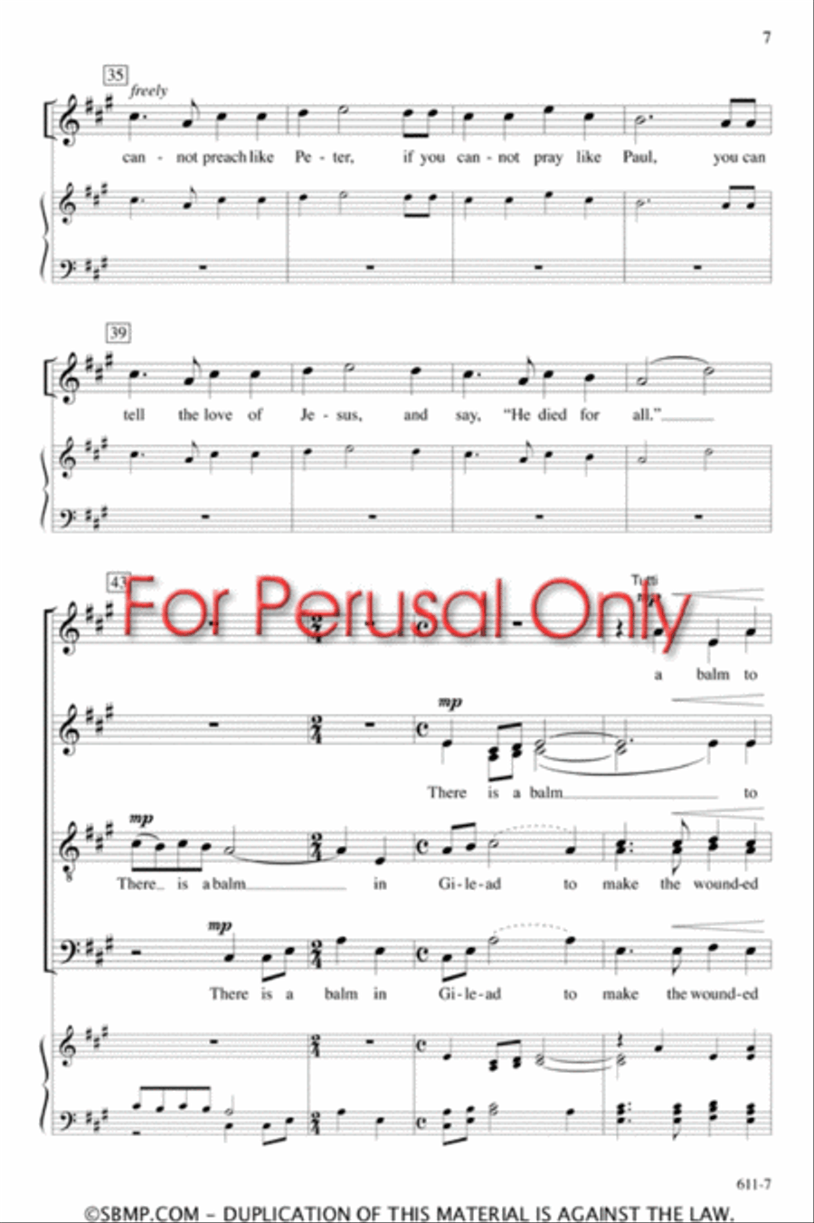 There Is a Balm in Gilead - SATB divisi Octavo Divisi scores gallery preview page 6