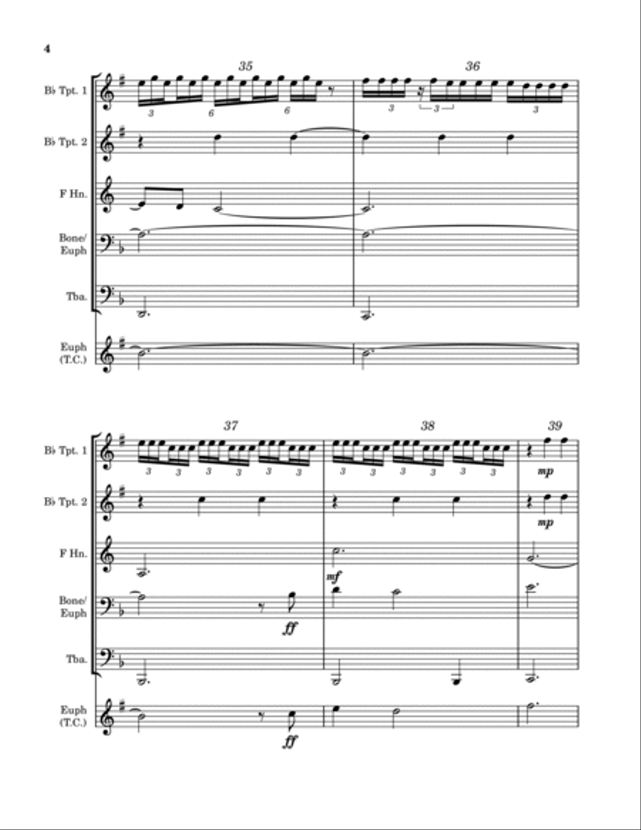 Mr. Bojangles Euphonium scores gallery preview page 4