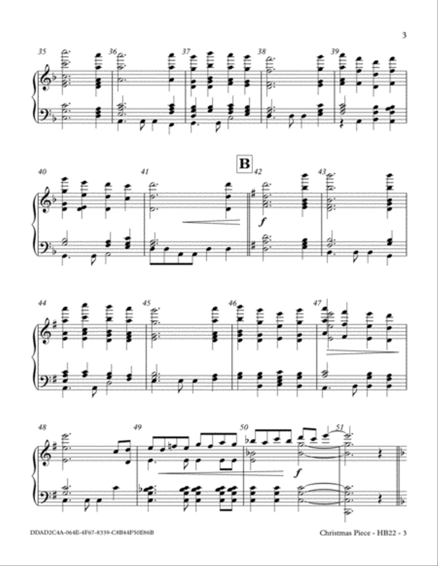 Christmas Piece Christmas Piece Handbell Choir scores gallery preview page 3