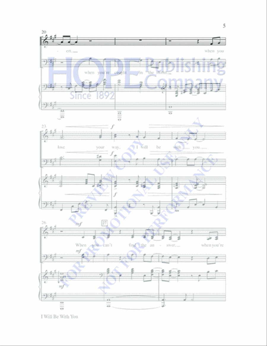 I Will Be With You 4-Part scores gallery preview page 4