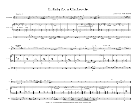 Lullaby for Bb Clarinet, Piano & Double Bass image number null