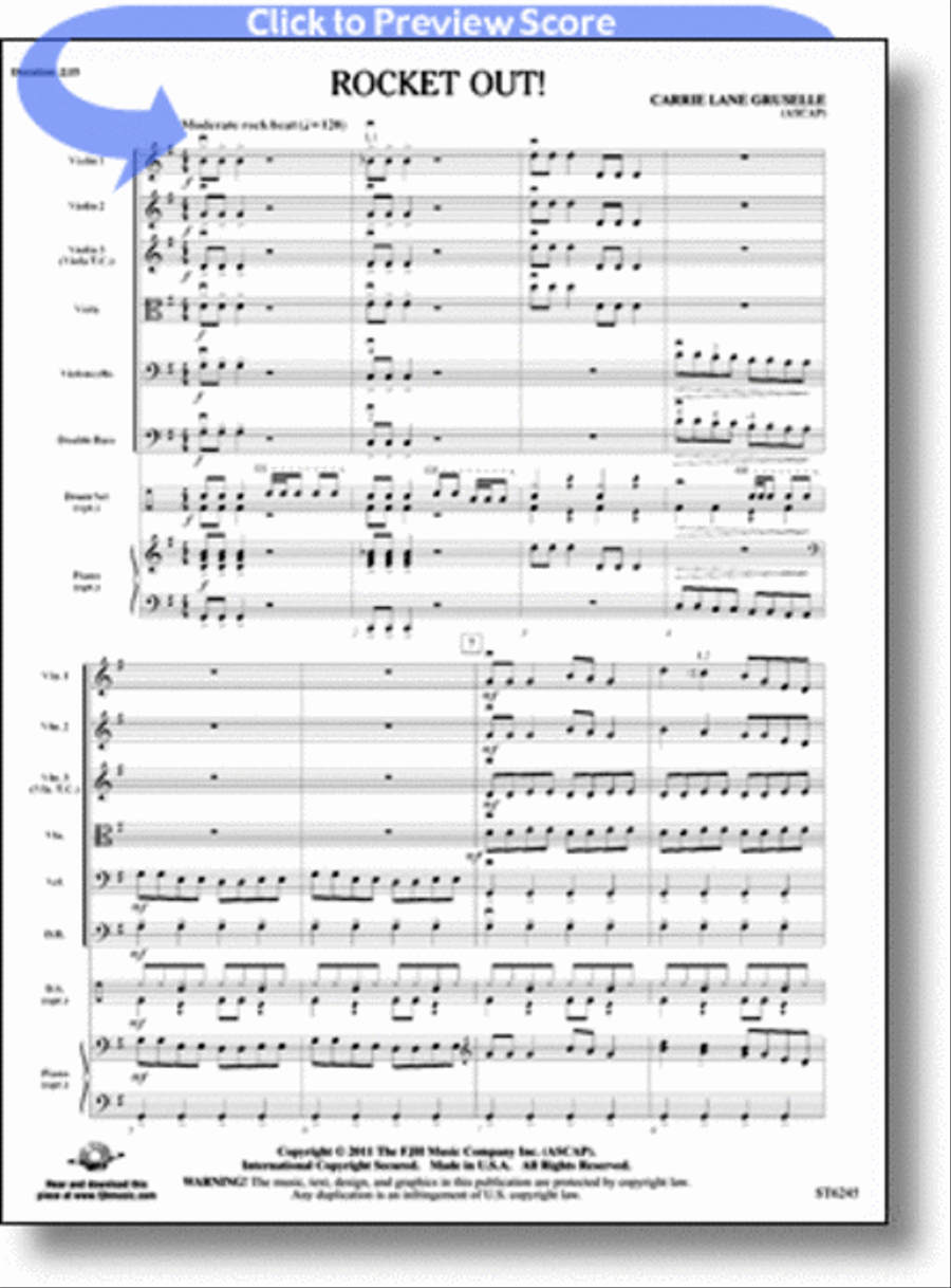 Rocket Out! String Orchestra scores gallery preview page 1