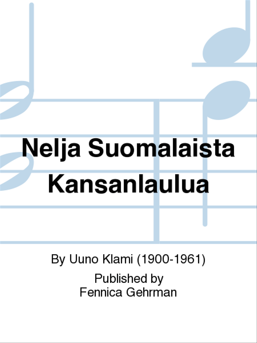 Neljä suomalaista kansanlaulua / Four Finnish Folks Songs op 12 (parts) Orchestra scores gallery preview page 1