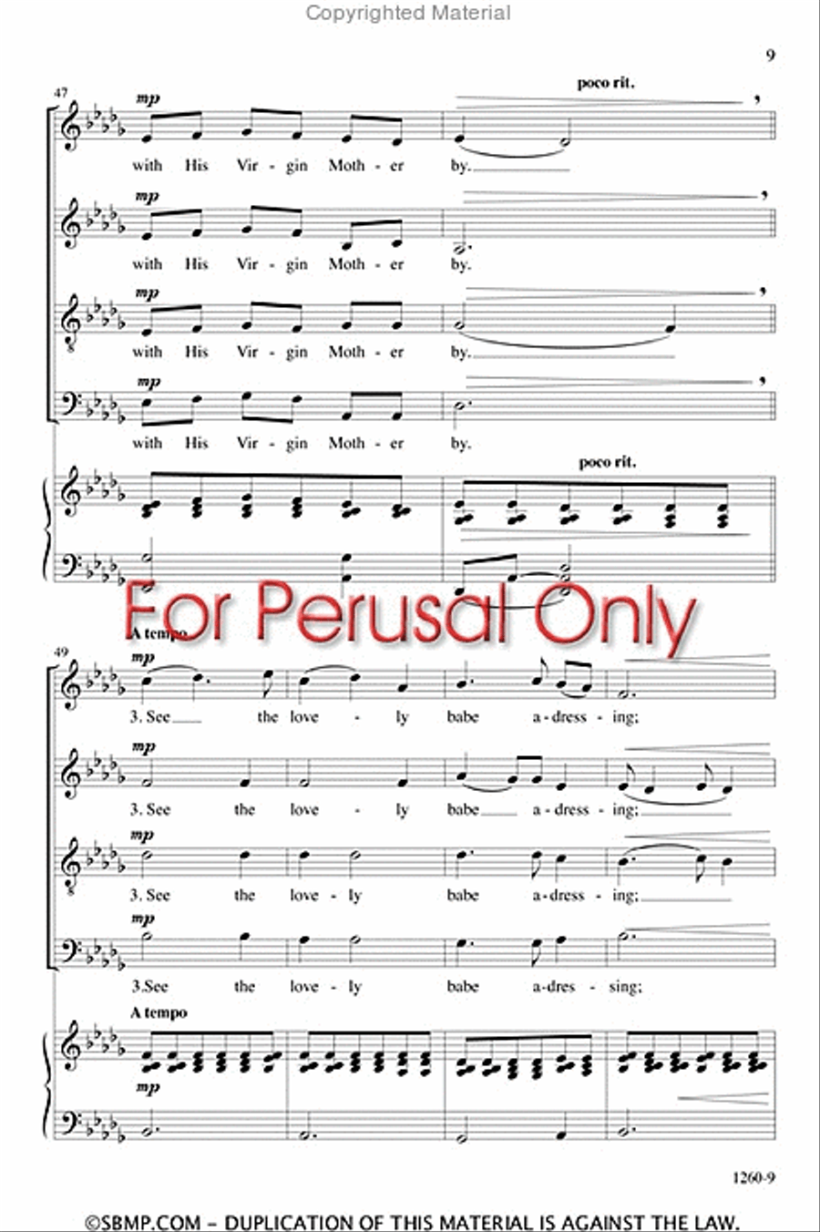 Cradle Hymn - SATB Octavo 4-Part scores gallery preview page 8