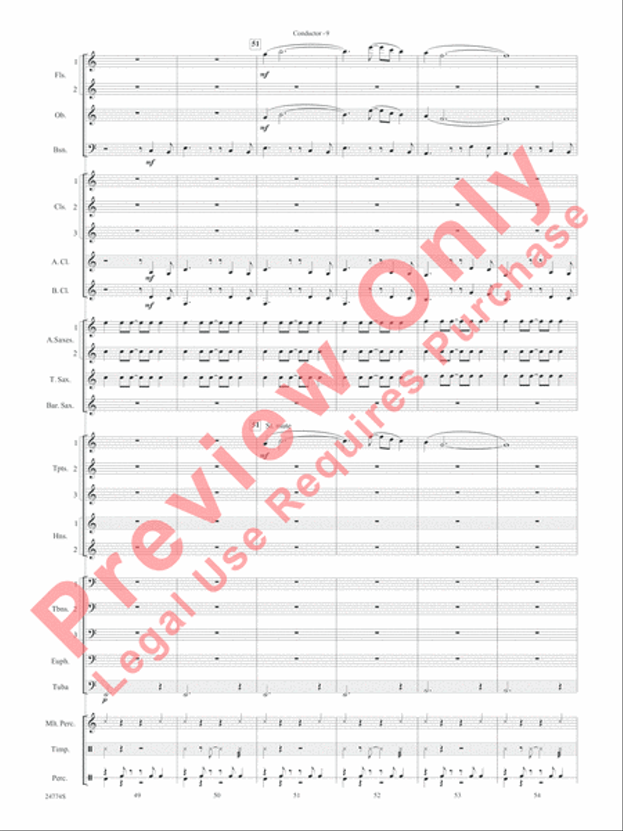The Magnificent Seven Concert Band scores gallery preview page 12