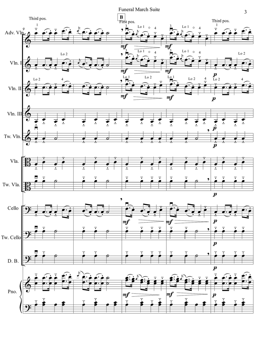 Funeral March Suite for Multi-Level String Orchestra String Orchestra scores gallery preview page 5