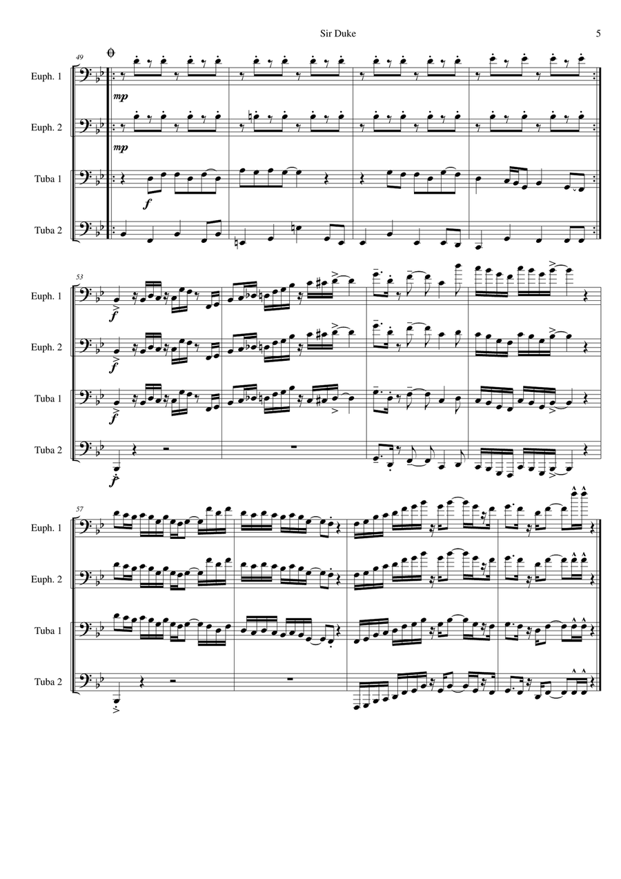 Sir Duke Brass Ensemble scores gallery preview page 5
