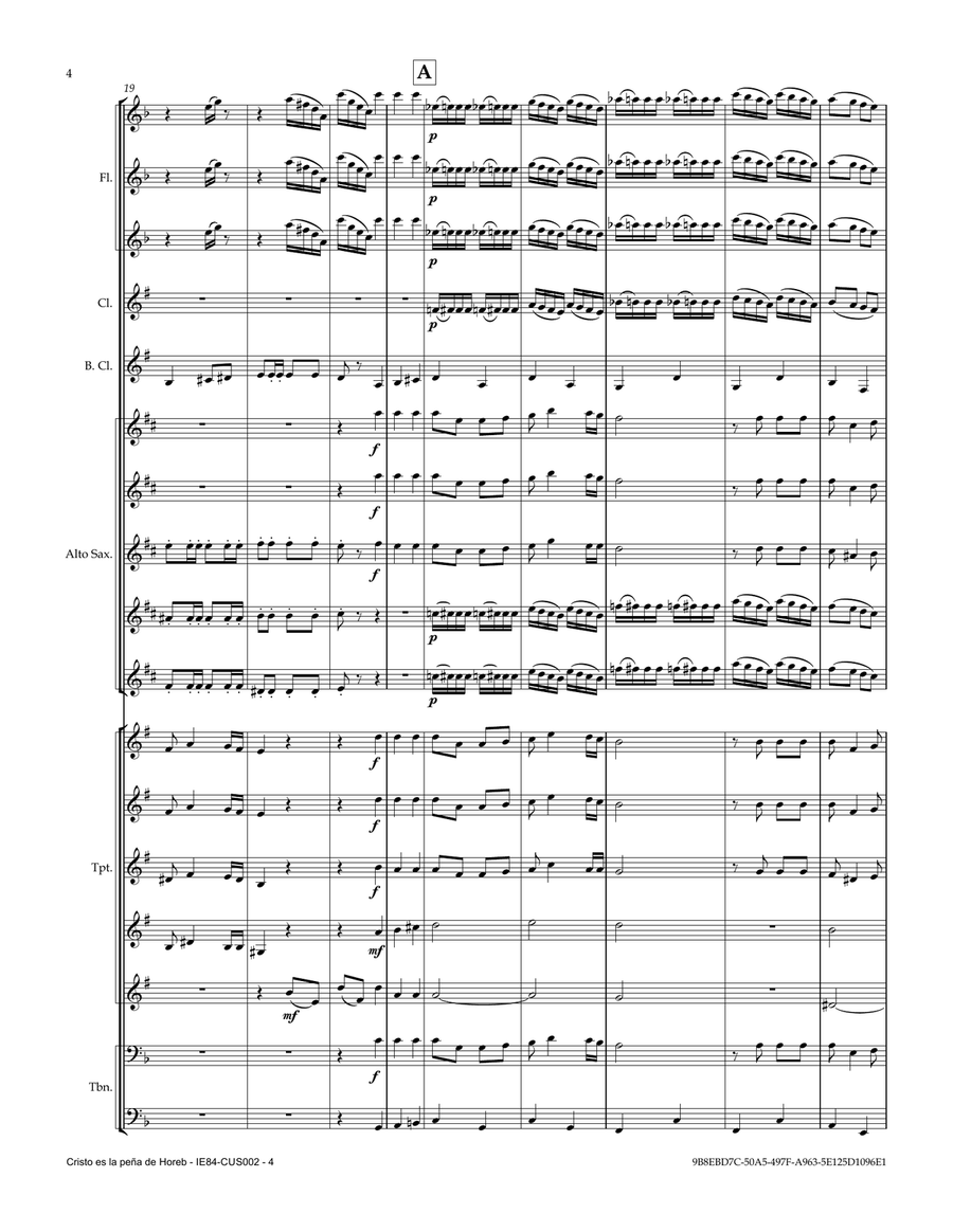 Cristo es la peña de Horeb (Christ is the Mountain of Horeb) Concert Band scores gallery preview page 4