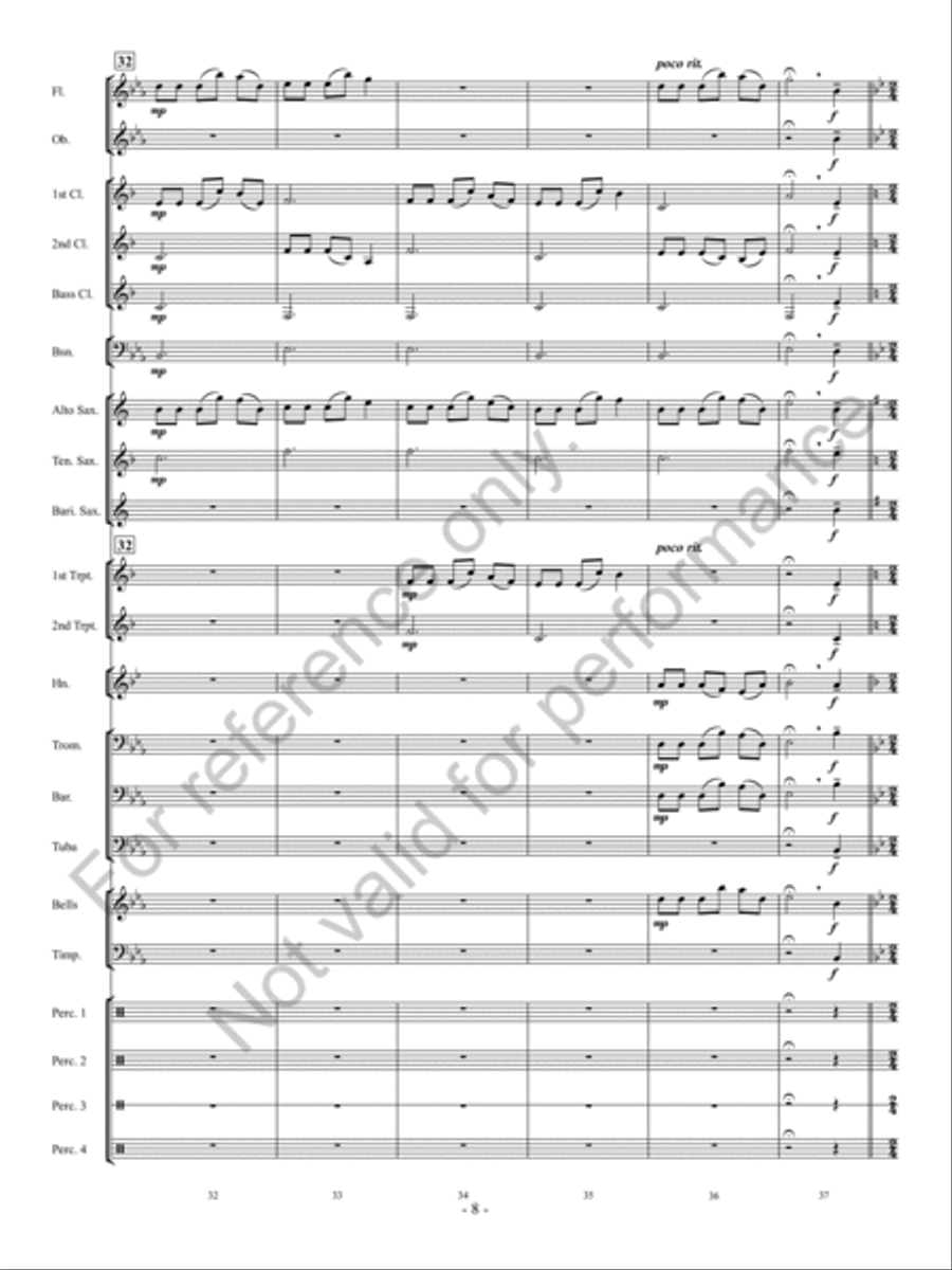 Cowbell Lullaby Concert Band scores gallery preview page 9