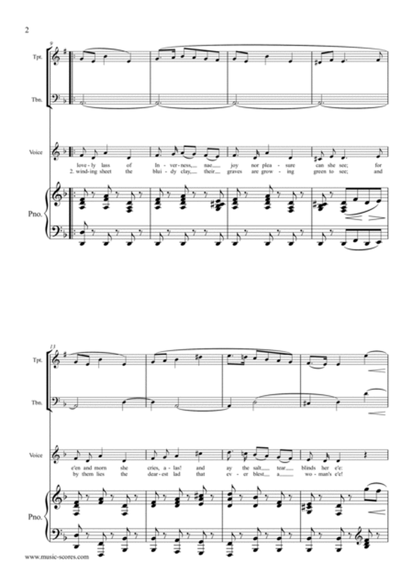 The Lovely Lass of Inverness, Op. 108 - Voice, Trumpet, Trombone and Piano image number null