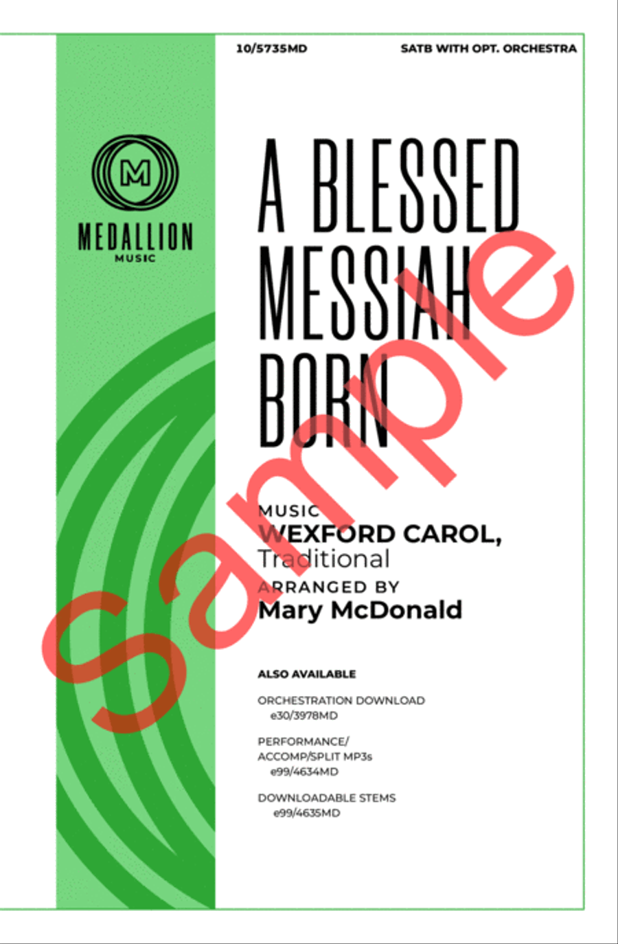 A Blessed Messiah Born A Blessed Messiah Born 4-Part scores gallery preview page 2