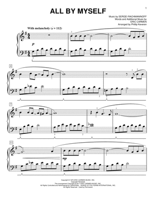 Book cover for All By Myself [Classical version] (arr. Phillip Keveren)