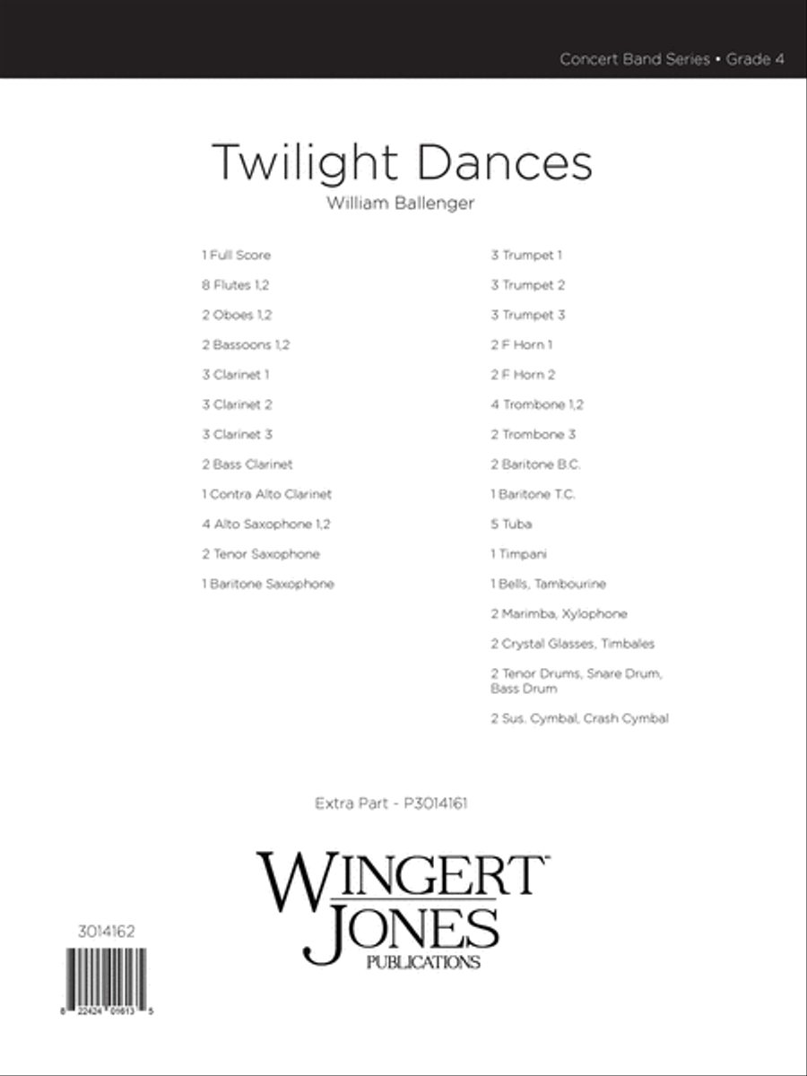 Twilight Dances (Score) Twilight Dances (Score) Concert Band scores gallery preview page 1