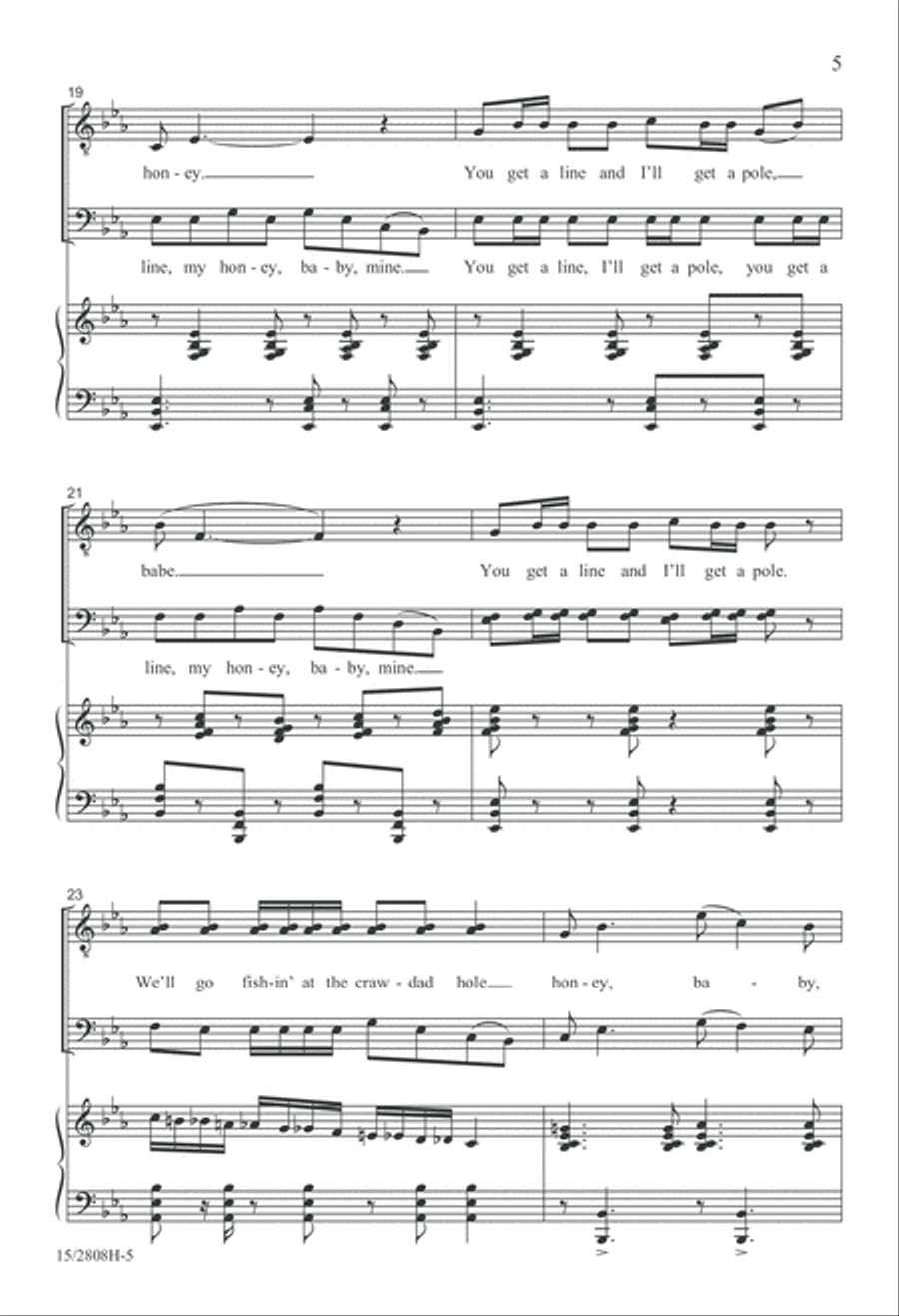 The Crawdad Song TTBB scores gallery preview page 6