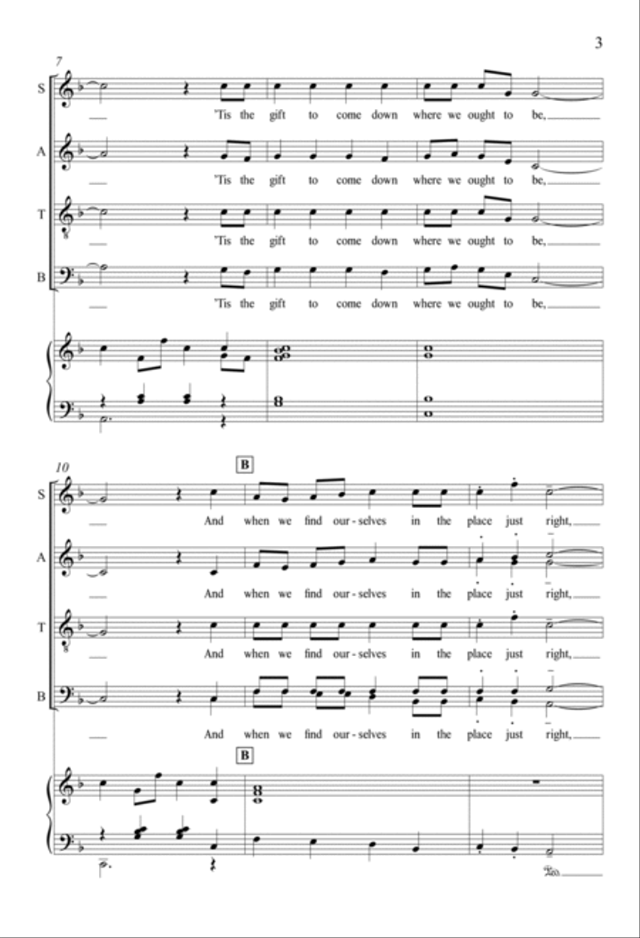 The Gift to Be Free Divisi scores gallery preview page 2