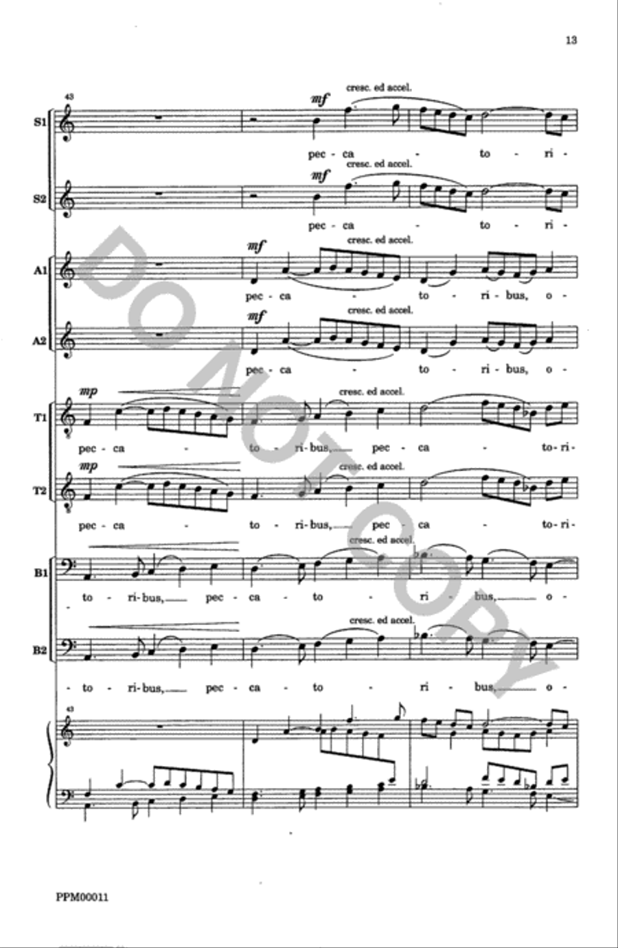 Ave Maria Op. 261 SSAATTBB scores gallery preview page 14