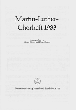 Martin-Luther-Chorheft 1983