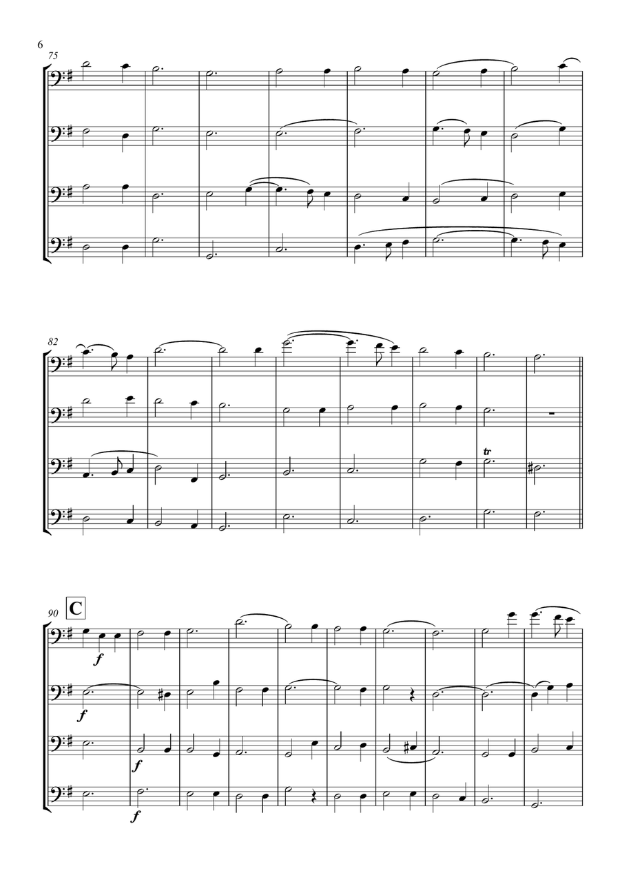 Bassoon Quartet - In Dulci Jubilo Woodwind Quartet scores gallery preview page 6